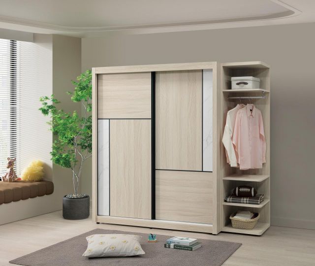 萊米克5.5 × 7尺推門高衣櫥